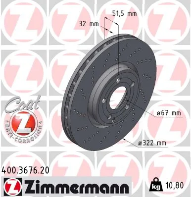 Brzdový kotouč ZIMMERMANN 400.3676.20