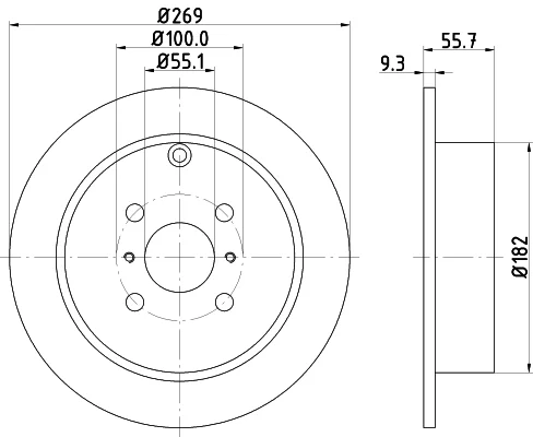 Brzdový kotouč HELLA 8DD355110-491