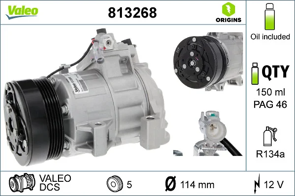 Kompresor, klimatizace VALEO 813268