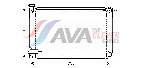 Chladič, chlazení motoru AVA Clever Choice TO2463 Chladič, chlazení motoru AVA Clever Choice TO2463