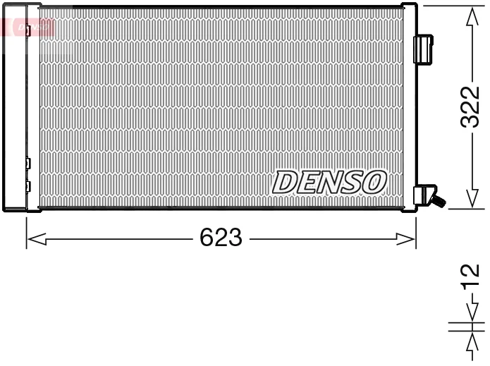 Kondenzátor, klimatizace DENSO DCN11010