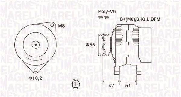generátor MAGNETI MARELLI 063732126010
