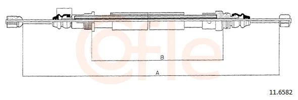 Tazne lanko, parkovaci brzda COFLE 11.6582 – OE 7700802686