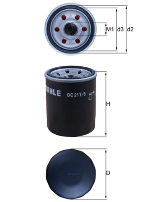 Olejový filtr MAHLE OC217/6