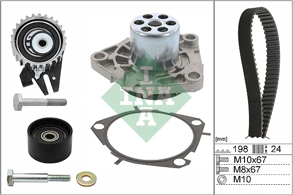 Vodni pumpa + sada ozubeneho remene Schaeffler INA 530062630