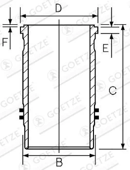 Vložený válec GOETZE ENGINE 15-450590-00 – OE 20480098