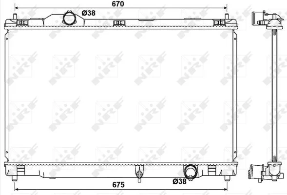 Chladič, chlazení motoru NRF 53039 – OE 1640031370