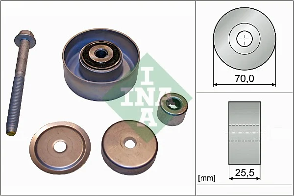 Vratna/vodici kladka, klinovy zebrovy remen Schaeffler INA 532066510