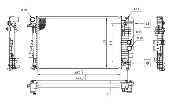 CHLADIČ VITO V-CLASS W639 ALL MOD. 03- HART 618605