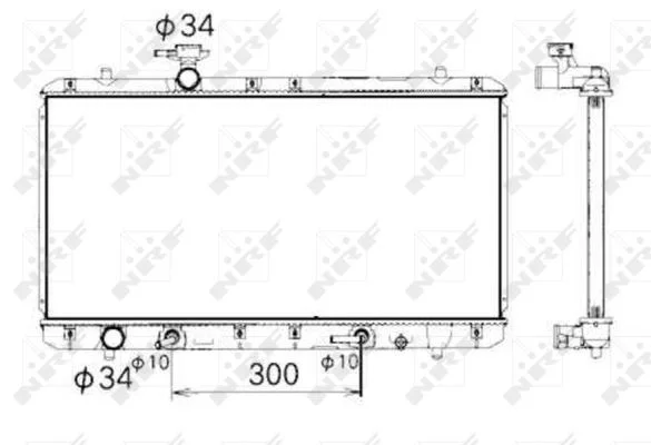 Chladič, chlazení motoru NRF 53429 – OE 1770054G10