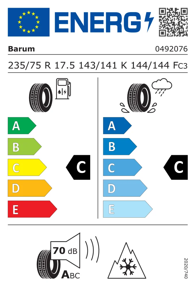 235/75R17.5 CBA BT300R BARUM 235/75R17.5CBABT300R