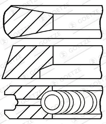 Sada pistnich krouzku GOETZE ENGINE 08-444500-00