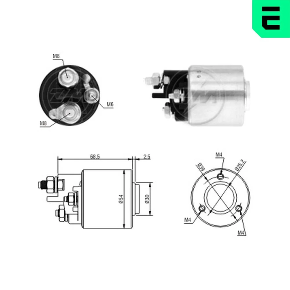 Elektromagnetický spínač, startér ERA ZM1590 Elektromagnetický spínač, startér ERA ZM1590