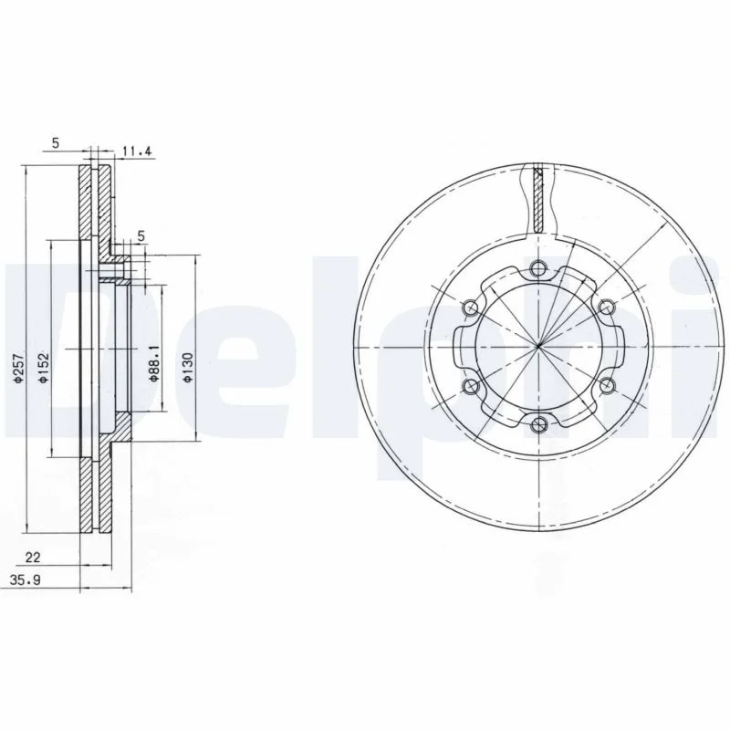 Brzdový kotouč DELPHI BG2524