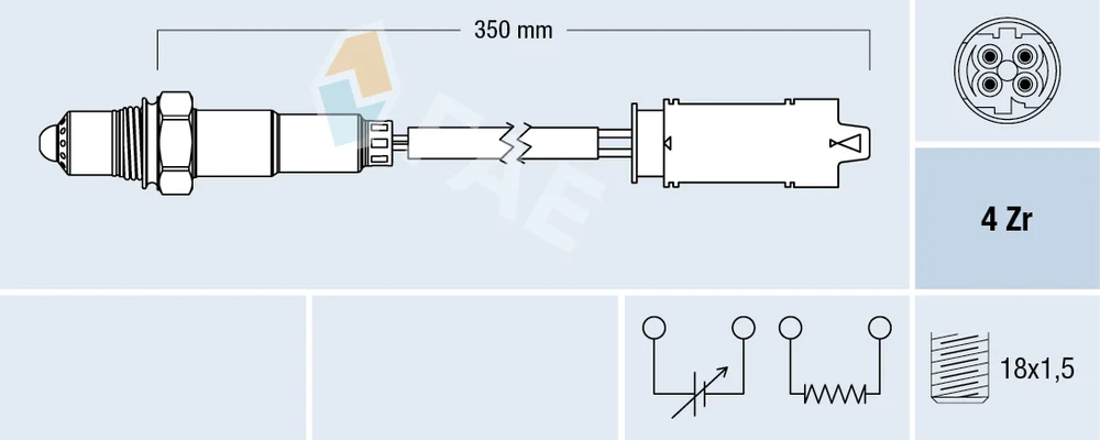 Lambda sonda FAE 77368 – OE 11781742052