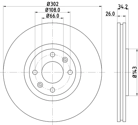 Brzdový kotouč HELLA 8DD355119-161
