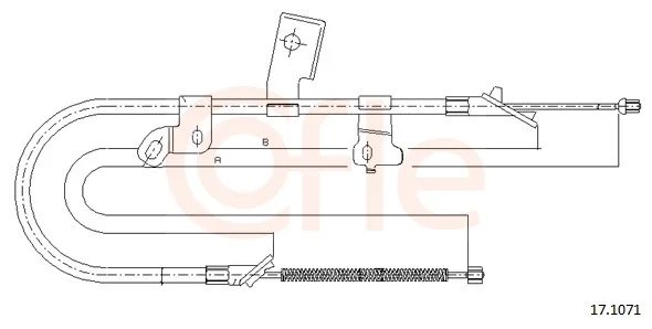 Tazne lanko, parkovaci brzda COFLE 17.1071 – OE 4642052010