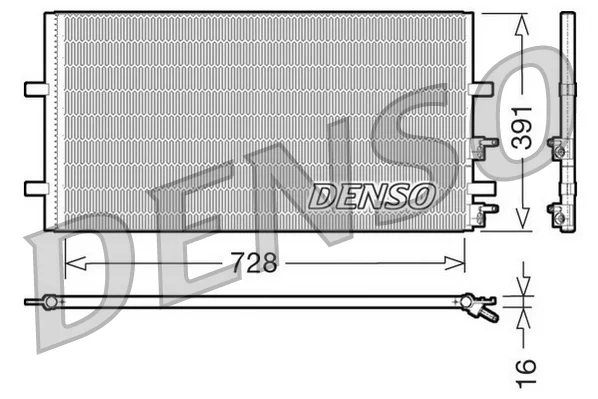 Kondenzátor, klimatizace DENSO DCN10017