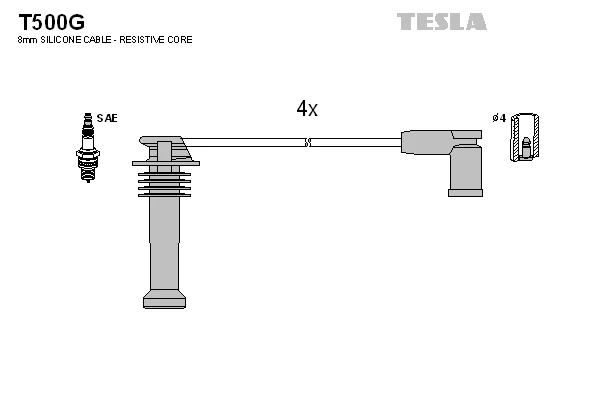 Sada kabelů pro zapalování TESLA T500G