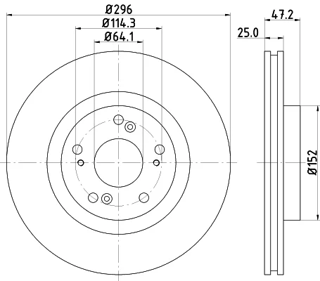 Brzdový kotouč HELLA 8DD355116-101