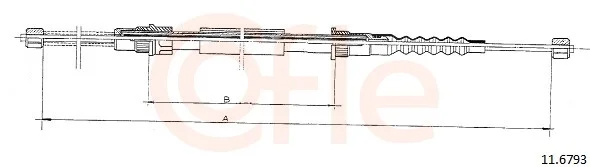 Tazne lanko, parkovaci brzda COFLE 11.6793 – OE 7700732031