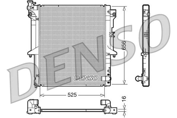 Chladič, chlazení motoru DENSO DRM45017 Chladič, chlazení motoru DENSO DRM45017