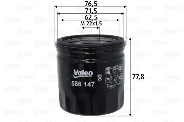 Olejový filtr VALEO 586147