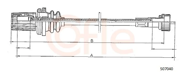 Hřídel tachometru COFLE S07040