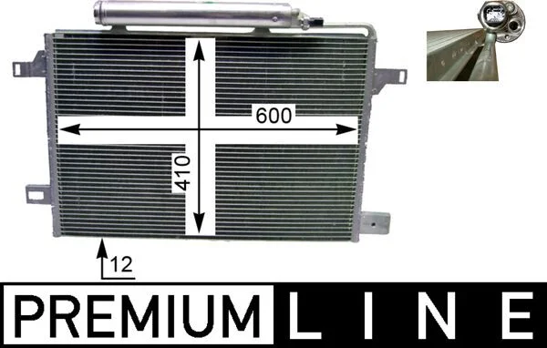 Kondenzátor, klimatizace MAHLE AC369000P
