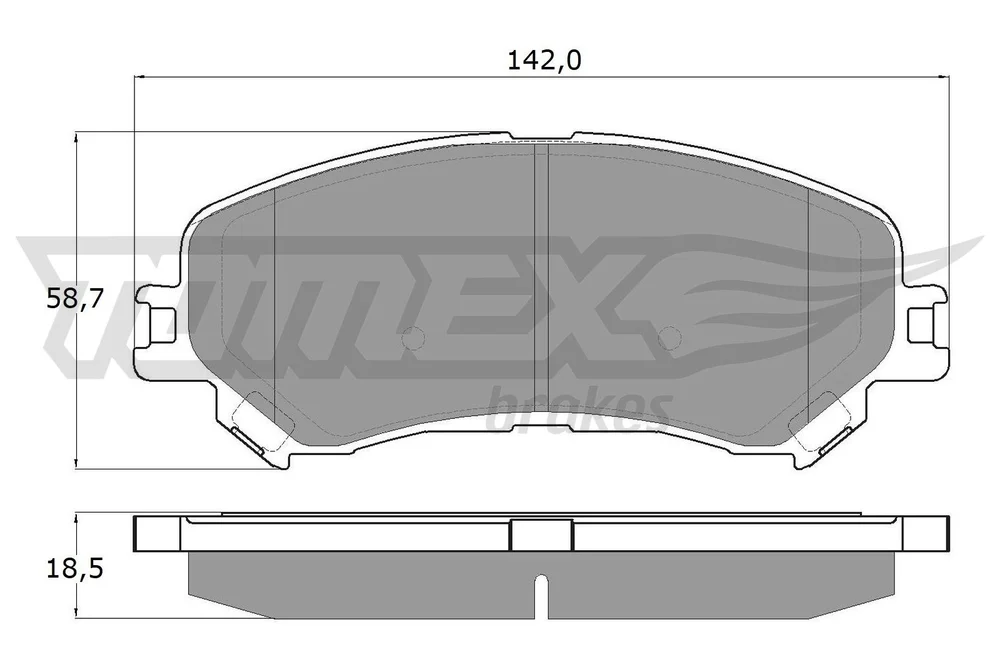 Sada brzdových destiček, kotoučová brzda Tomex Brakes TX18-25