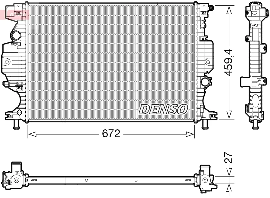 Chladič, chlazení motoru DENSO DRM10120