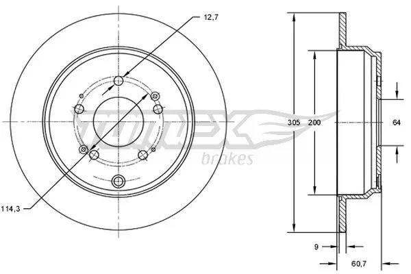 Brzdový kotouč Tomex Brakes TX73-04