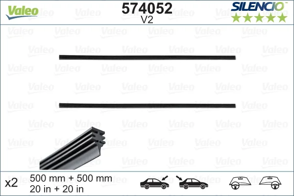 Stírací gumička VALEO 574052