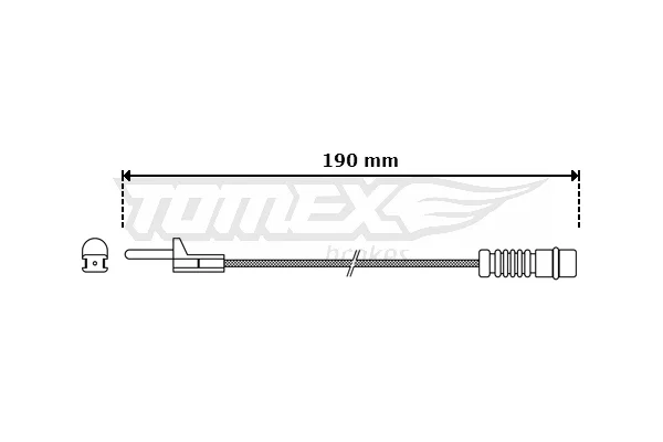 Vystrazny kontakt, opotrebeni oblozeni Tomex Brakes TX30-09