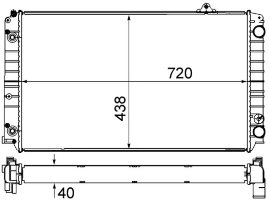 Chladič, chlazení motoru MAHLE CR853000S – OE 4D0121251R