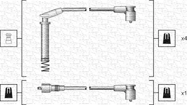 Sada kabelů pro zapalování MAGNETI MARELLI 941318111154 Sada kabelů pro zapalování MAGNETI MARELLI 941318111154