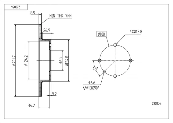 BRZ.KOTOUČ /Z/ POLO CLASSIC 1.4 HART 220854