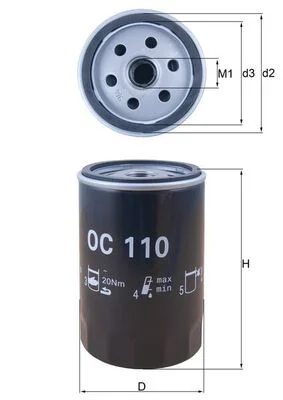 Olejový filtr KNECHT OC110