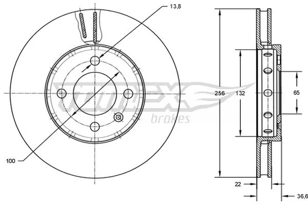Brzdový kotouč Tomex Brakes TX72-87