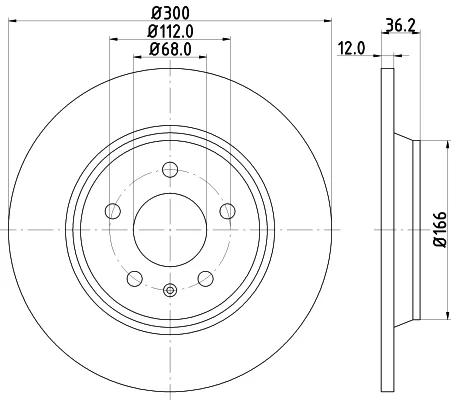 Brzdový kotouč HELLA 8DD355113-931