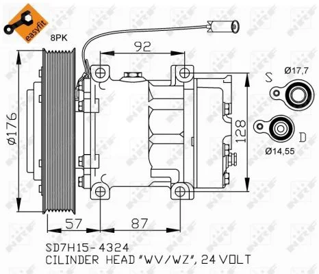 Kompresor, klimatizace NRF 32700