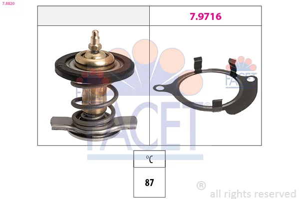 Termostat, chladivo FACET 7.8820 – OE 070121114