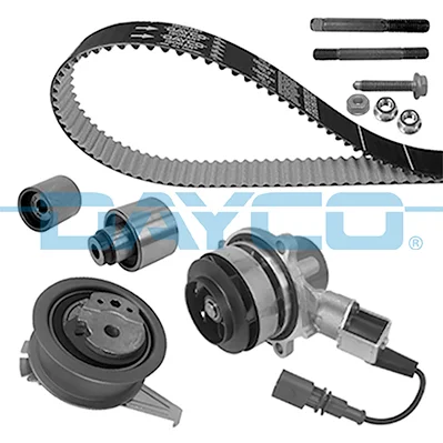 Vodní pumpa + sada ozubeného řemene DAYCO KTBWP8841 – OE SKODA