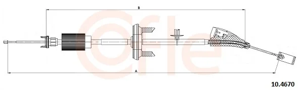 Tazne lanko, parkovaci brzda COFLE 10.4670 – OE 474621