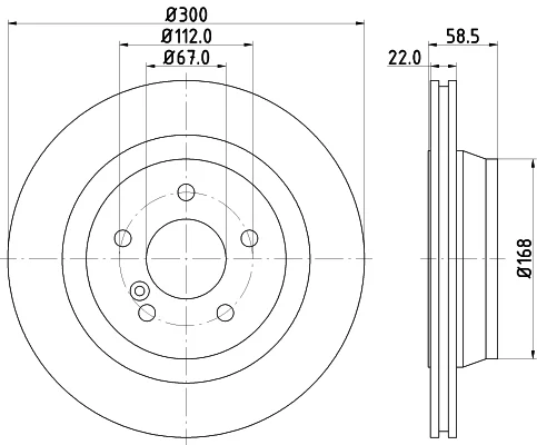 Brzdový kotouč HELLA 8DD355127-481