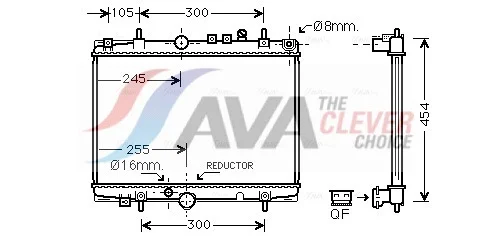Chladič, chlazení motoru AVA Clever Choice PE2235 Chladič, chlazení motoru AVA Clever Choice PE2235