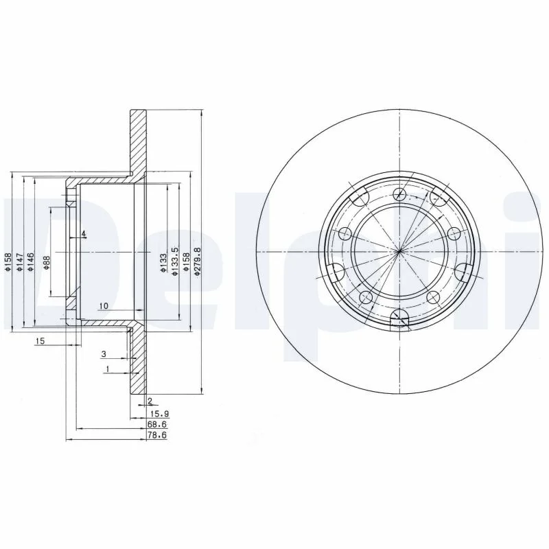 Brzdový kotouč DELPHI BG2265
