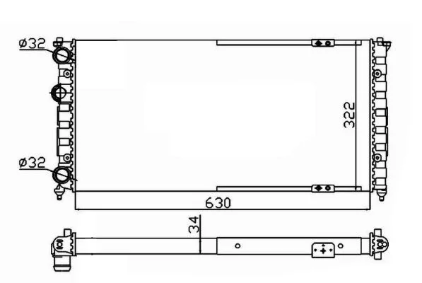 Chladič, chlazení motoru NRF 58135 – OE 6K0121253AC
