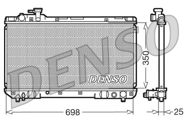 Chladič, chlazení motoru DENSO DRM50020 Chladič, chlazení motoru DENSO DRM50020