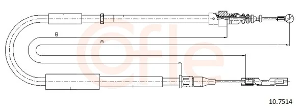 Tazne lanko, parkovaci brzda COFLE 10.7514 – OE 8Z0609721E